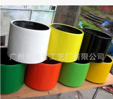 玻璃鋼現代個性化花盆 樹脂黑白條紋裝飾花盆 室內插花裝飾花缽
