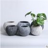 K03北歐創(chuàng)意圓形水泥花盆室內(nèi)裝飾綠蘿盆白掌多肉盆球形水培批發(fā)